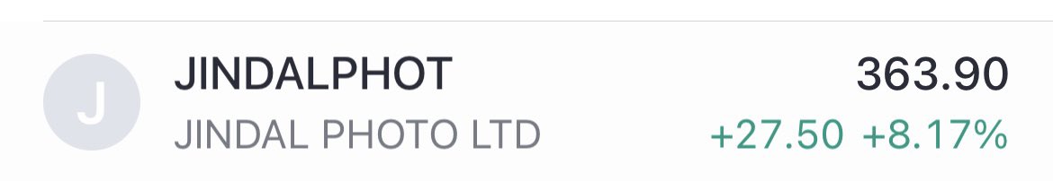 TheEquityTrader's tweet image. #JindalPhoto BLASTED🚀

353 to 366, 1st Tgt done within mins.
3% Intra 💚