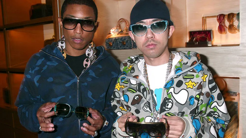 Pharrell's tweet photo. Where it all started @LouisVuitton @nigoldeneye https://t.co/7HjxB2tEop