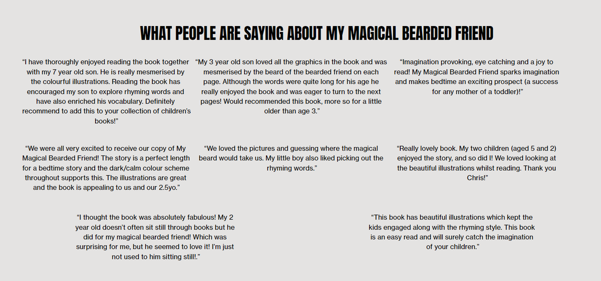 fgsgoose49's tweet photo. What people are saying about "My Magical Bearded Friend" #ChildrensBooks #PictureBooks 
Visit https://t.co/Vb5tGTgyRW to see for yourself and order your own copy #MMBF https://t.co/kxDKaXY4km
