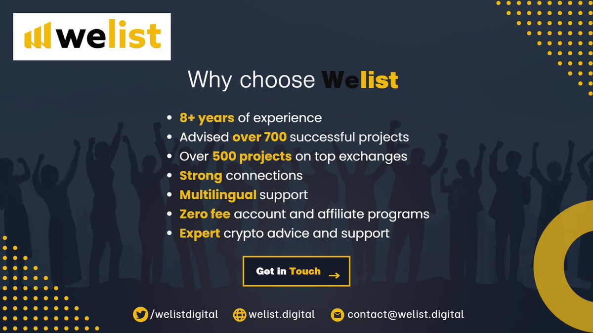 welistdigital's tweet photo. Choose WeList for a competitive edge in the crypto world. With 8 years of experience, successful exchange listings, strong market connections, zero fee accounts, and multi-lingual support, we have everything you need for success. Don't settle for less. #CryptoExperts #WeList https://t.co/QRCsKOoLve
