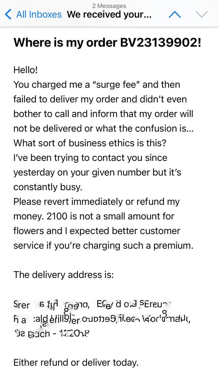 icemananand's tweet photo. ⁦@blooms_villa⁩ What horrible customer service guys! Well done for efficiently neglecting your customers and their plight. You managed to ruin a perfectly happy day. Don’t be in an industry where you can’t even provide basic services. https://t.co/RVV5P5lV1o