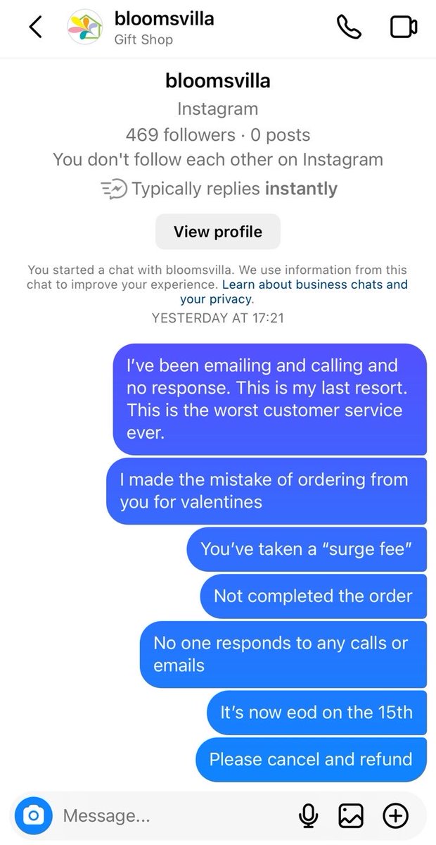 icemananand's tweet photo. ⁦@blooms_villa⁩ What horrible customer service guys! Well done for efficiently neglecting your customers and their plight. You managed to ruin a perfectly happy day. Don’t be in an industry where you can’t even provide basic services. https://t.co/RVV5P5lV1o