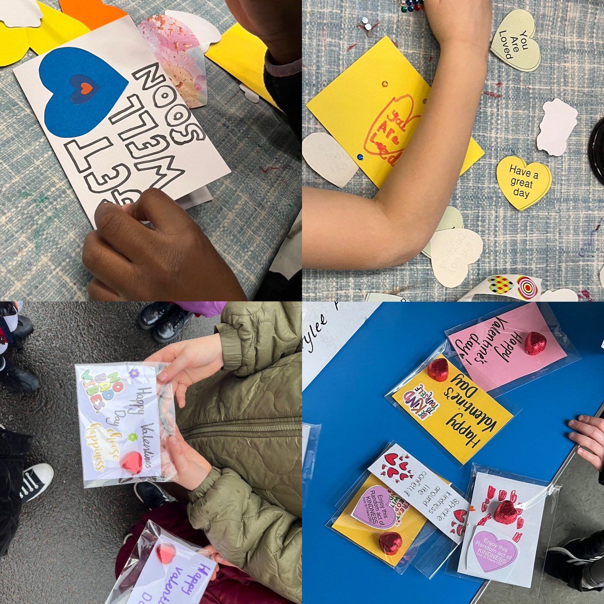our_osc's tweet photo. On Valentine’s Day in Holiday club we decided to spread love and kindness through play and arts &amp; crafts ❤️ we spent the afternoon creating &amp; delivering random acts of kindness to people in the community. “This makes me feel happy” 🥰 #freeplay #schoolagedchildcare @StFillansPS https://t.co/C5Dl3cDsrc