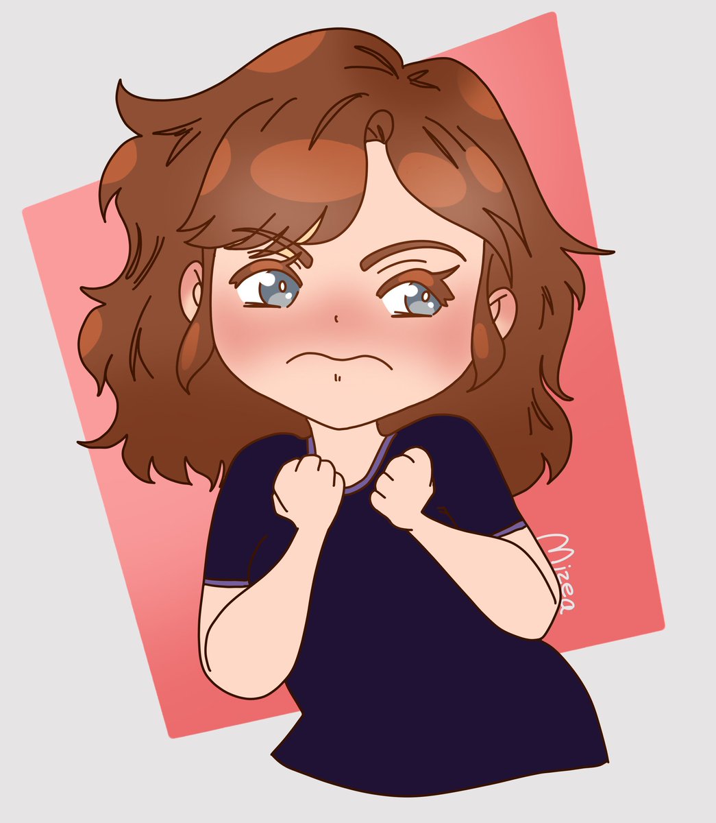 Mizea's tweet image. Life has me feeling a certain way right now. Here’s a quick chibi me