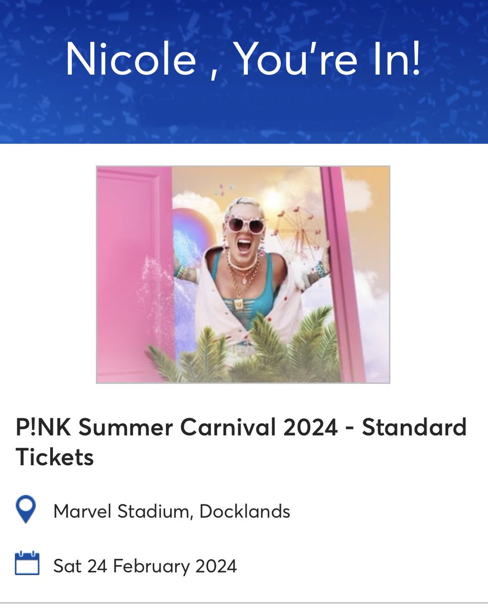 So this happened today! <a href="/Pink/">P!nk</a>