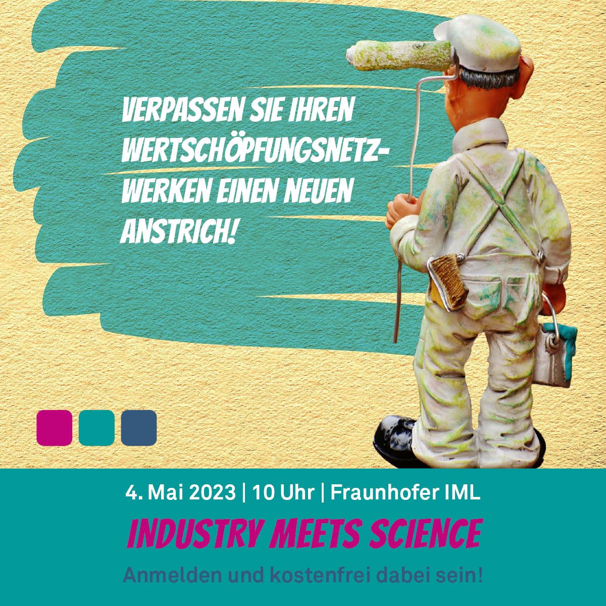 Wir nehmen Sie mit auf dem Weg zu #resilienten und #nachhaltigen Wertschöpfungsnetzwerken: 

📅Industry meets Science | 4. Mai 2023 | 10 Uhr | @FraunhoferIML 

Schritt für Schritt transferieren wir wissenschaftliche Erkenntnisse in die industrielle Praxis. bit.ly/3YYApcN