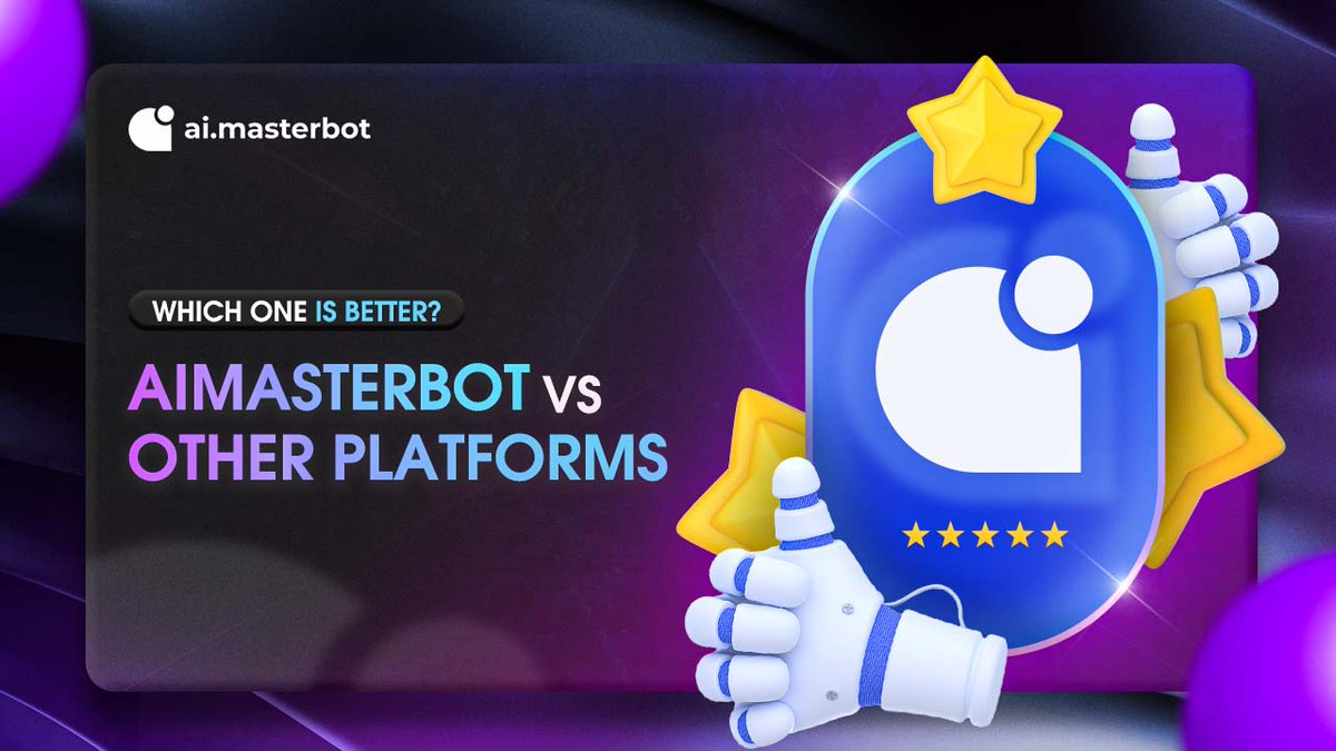 aimasterbot's tweet photo. 👉🏻AIMasterBOT: In comparison to other platforms (P.3)

👾Passive Income: AIMasterBOT: trading volume referral commission shared. Others: no referral commission.

👾Customer Services: AIMasterBOT: 24/7 alert, notification balance status update via telegram &amp; website. Others: ❌ https://t.co/22sctiigVV