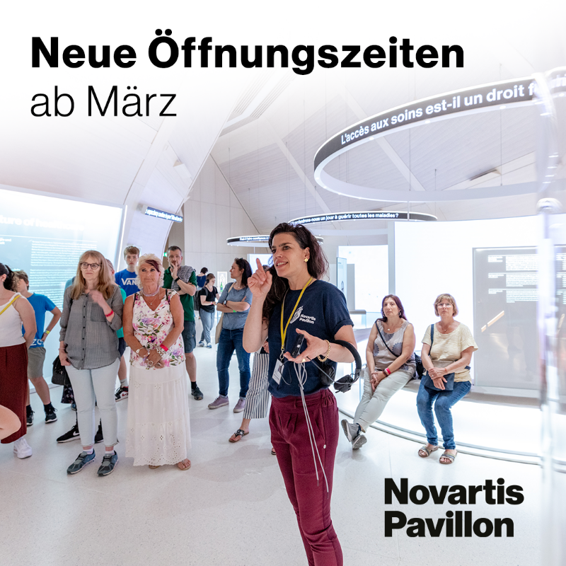 Novartis_CH's tweet photo. Gute Nachrichten 📯 Aufgrund des grossen Interesses erweitern wir ab März die Öffnungszeiten des Novartis Pavillon!
🔬 Ausstellung "Wonders of Medicine": Di-So, 10-18 Uhr
☕ Pavillon Café: Di-So, 8-18 Uhr
Weitere Infos im Web - wir freuen uns auf Euren Besuch!
#NovartisCH