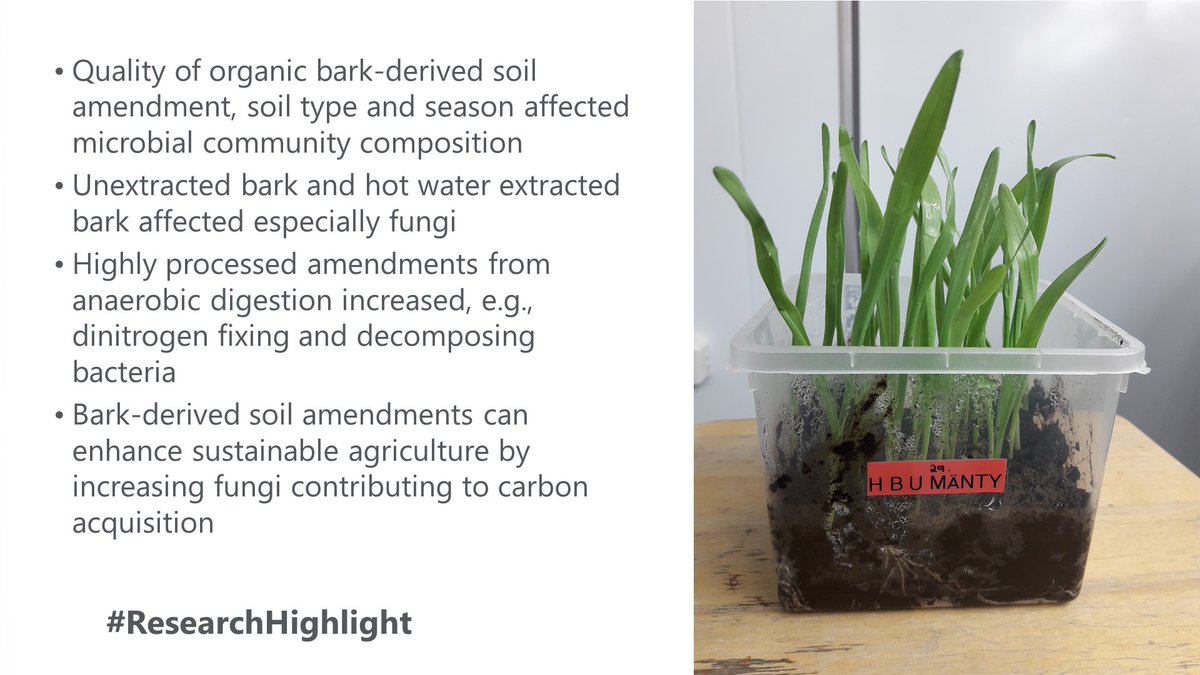 New article: Impacts of coniferous bark-derived organic soil amendments on microbial communities in arable soil – a microcosm study. by @LukeFinlandInt and #CIRCLESEU doi.org/10.1093/femsec… #LukeResearch #soilmicrobes #organicamendments #sidestreams #biogas #arablesoil