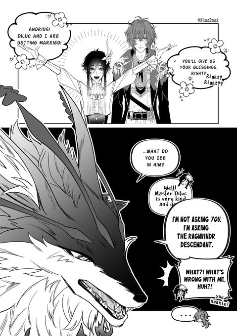 Asking for family's blessings. #DiluVen #genshinimpactfanart 