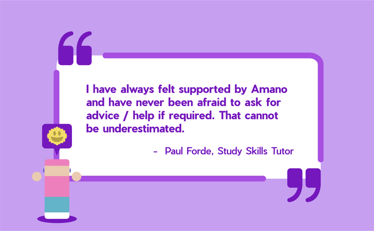 AmanoSupport's tweet photo. Interested in a job that helps students reach their full potential? We may have the job for you. What to expect when you work for Amano:  

A job that matters👍  
Flexible work to suit your lifestyle🕒  
Professional development👩‍💻  

Find out more👉https://t.co/xr8Qv0OBKG https://t.co/uvn40TlTd7
