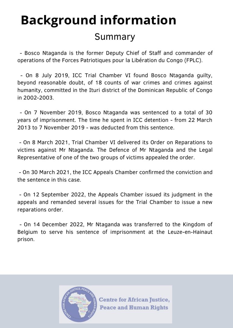 CentreRights's tweet photo. The Centre for African Justice would like to present the case of Bosco Ntaganda. Our Capacity Building Team has been working diligently to provide these case briefs so make sure to check out our website! #icc #criminaljustice #cajph #education #casebrief https://t.co/DLfTGv7alk