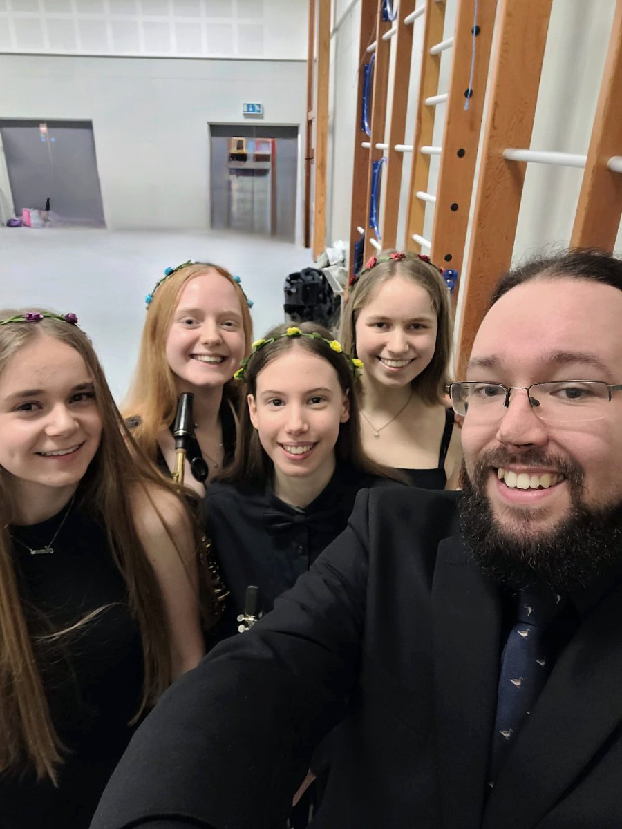 Following tradition, here's the opening night selfie from our pit band! We had a great night. Looking forward to two more performances of Wind in the Willows this week!