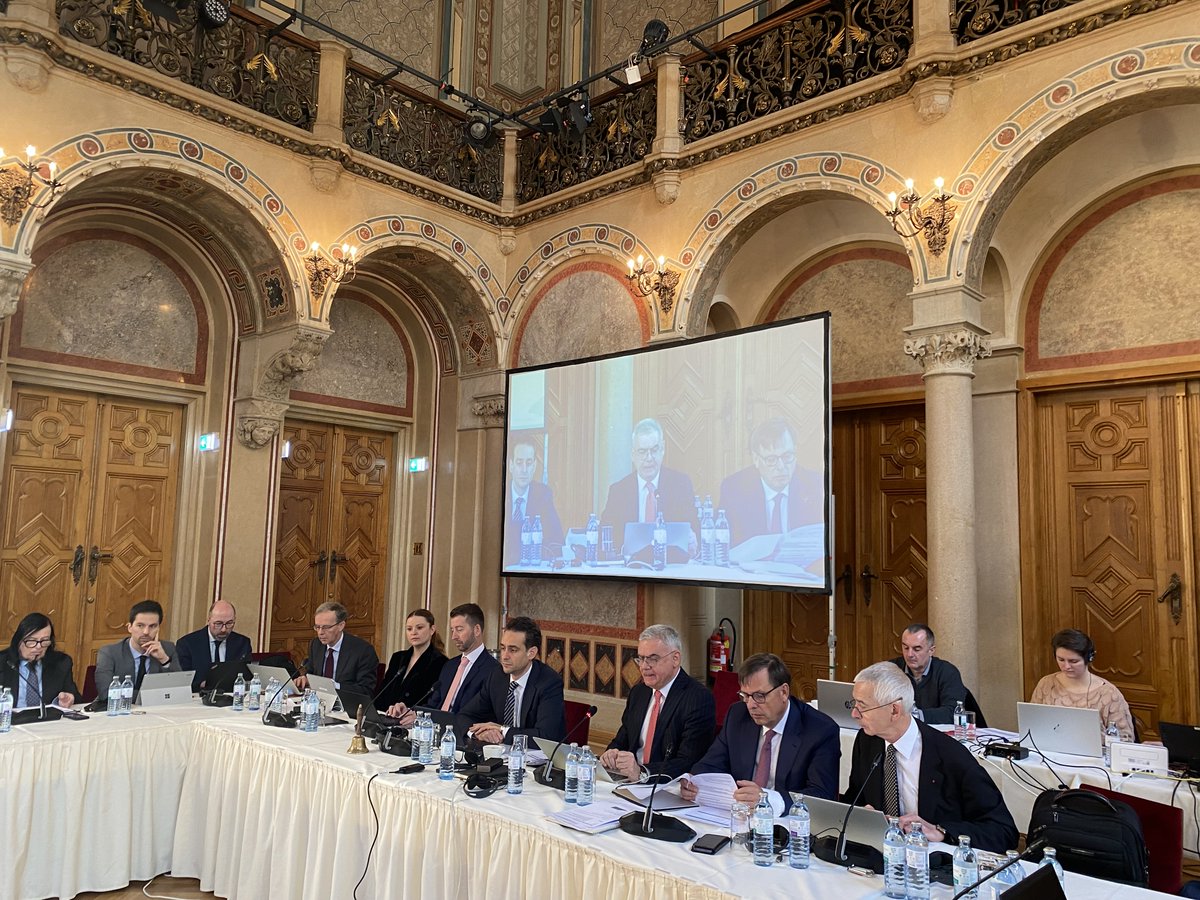 CCBEinfo's tweet photo. Special #CCBEPlenarySession followed by a #CCBEStandingCommittee today in Vienna.
The CCBE President opens the meeting by expressing his condolences for the victims of the devastating earthquake in Turkey and Syria. https://t.co/ApRhqFZuhB