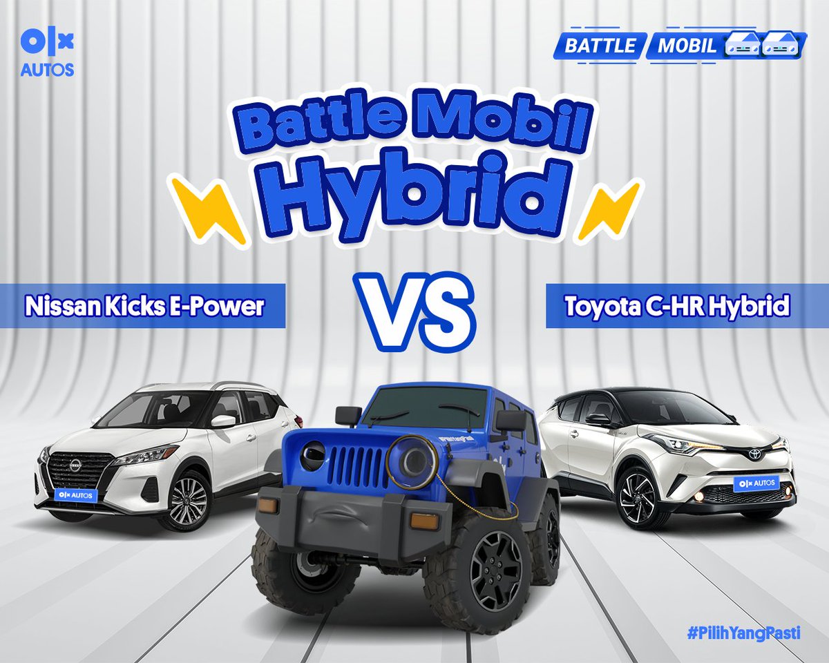 olxid_official's tweet photo. #BattleAutos kali ini Bang Ottos bawain mobil hybrid. Kira-kira mana yang kamu suka? Kupas tuntas di 𝘁𝗵𝗿𝗲��𝗱 ini, cus.

#OLXAutos #PilihYangPasti #PastiBangOttos https://t.co/zXTz5FNa9L