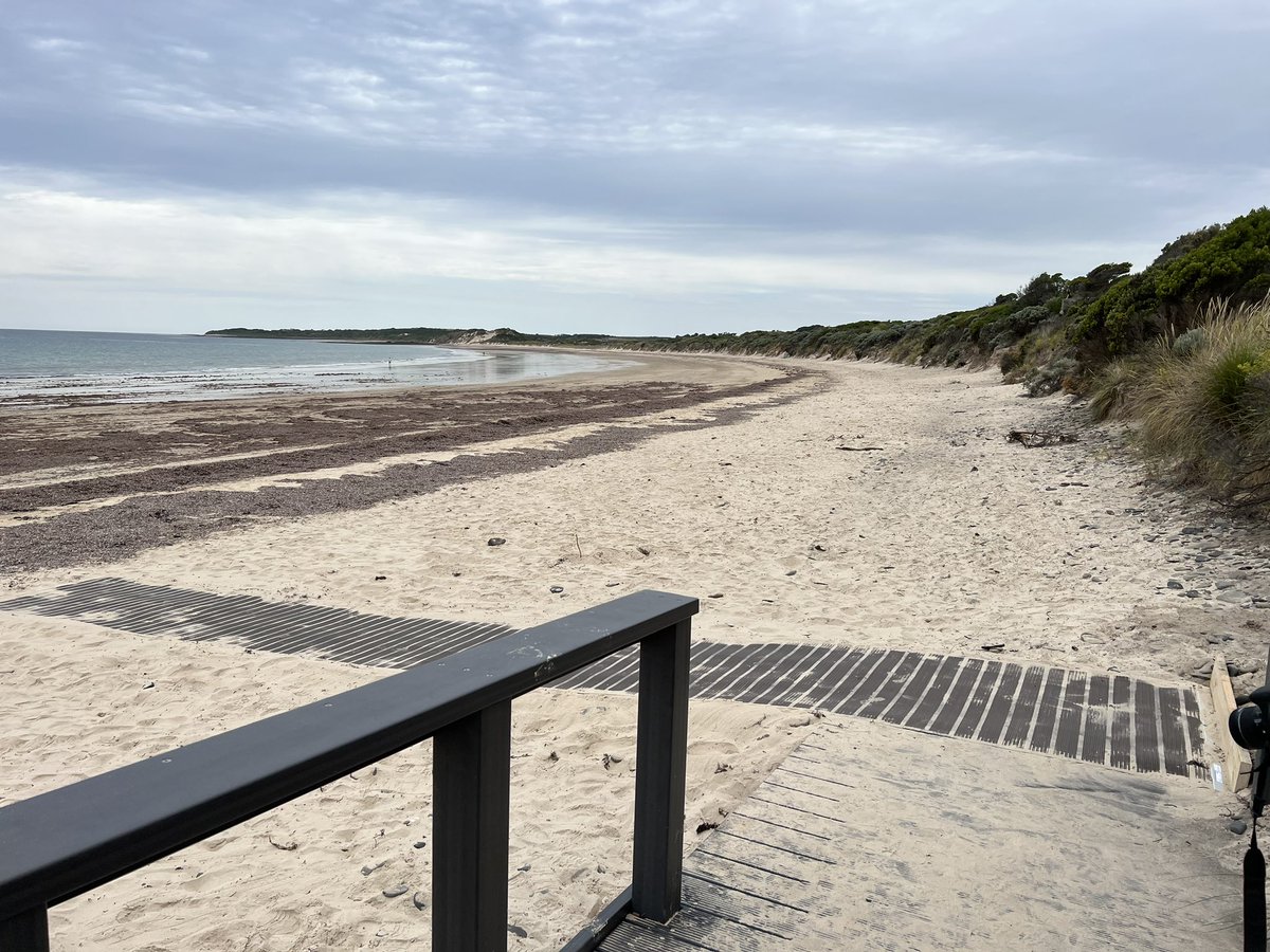 leedswoman's tweet photo. Sneak peak the first Northern Tas Beach with accessible matting right to the water (low tide doesn’t do it justice)  but wait there’s more!  Accessible BBQ tables and BBQ’s are also at this beach. #WatchThisSpace #LoveMyJob #LGAT https://t.co/Ijqtd0QkhU