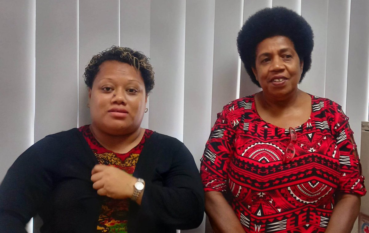 FijiRedCross's tweet photo. In 1993, a young Sainimili Korolala walked through the doors of Fiji Red Cross to sign up as a volunteer❤️. 

Little did she know she would spend the next 30 years with the Red Cross🫶. 

Thank you Sainimili, you are an inspiration to many in the Movement.❤️🫶 https://t.co/oZK9cjCicF