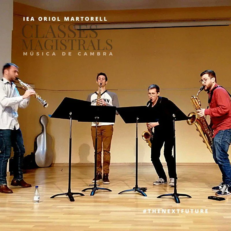 IEAOm's tweet photo. 📸 #Moments Classes Magistrals de Música de cambra amb @kebyart I @QuartetGerhard
Un plaer tornar a gaudir de la seva música i mestratge. Tota una inspiració per a tots els alumnes i professors que han participat d'aquestes classes magistrals.
Moltes gràcies🙏
#TheNextFuture https://t.co/m3h31g2xTs
