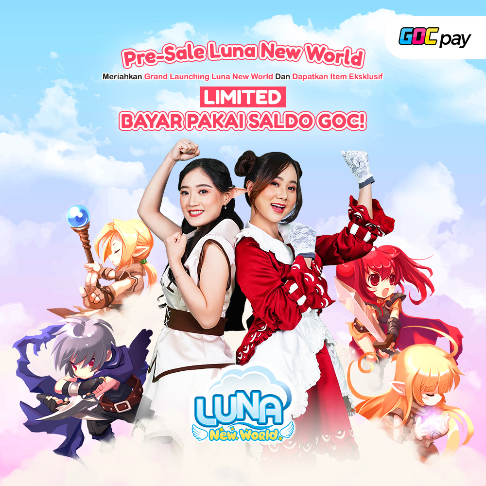 GOCpay's tweet photo. 📢Yuhuu~ Ada Pre-Sale Luna New World lho! 

Ayo Top Up Saldo GOC nya dan borong item-item eksklusifnya sebelum Leveling, biar kalian bisa tampil beda dari yang lainnya gaeS~😉

▶️ Info Lengkap 👉 https://t.co/k4JWxBpsT3

#GOCpay  #LunaOnlineNewWorld #LunaOnlineIndonesia #LunaLYTO https://t.co/4fYrmk6TwL