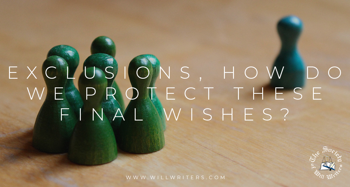 While it is an ugly truth, sometimes there are members of a family that have earned a place on a list of people to exclude from their Will.

Find out more here: ow.ly/qfhE50MQzhi

#sww #wills
