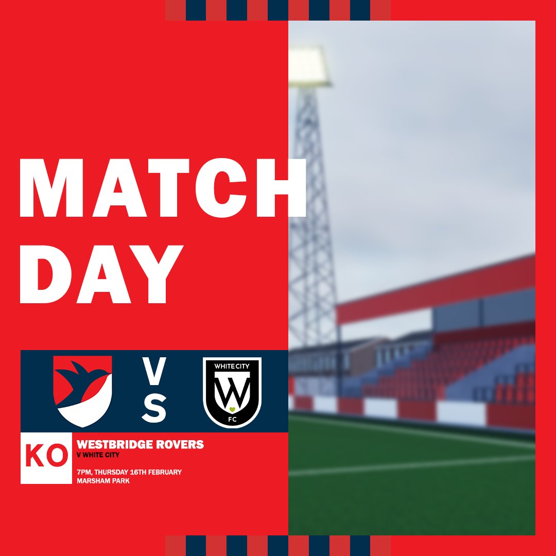 Westbridge_FC's tweet photo. MATCHDAY! ⚽️

Our cup journey continues this evening at home against Division 1 side White City.

KO: 7PM GMT 🕖 https://t.co/yaFHaRUqfL