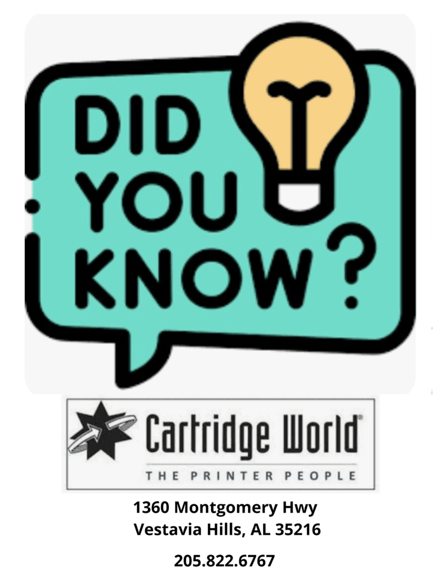 VTsantes's tweet image. Did you know Cartridge World Vestavia has the best &amp;amp; most affordable printer lease program in the industry? Call us or swing by for more information! You'll be glad you did.
205-822-6767
cworldvestaviahills.com
#printerlease #copierlease #businessprinter #officeprinter