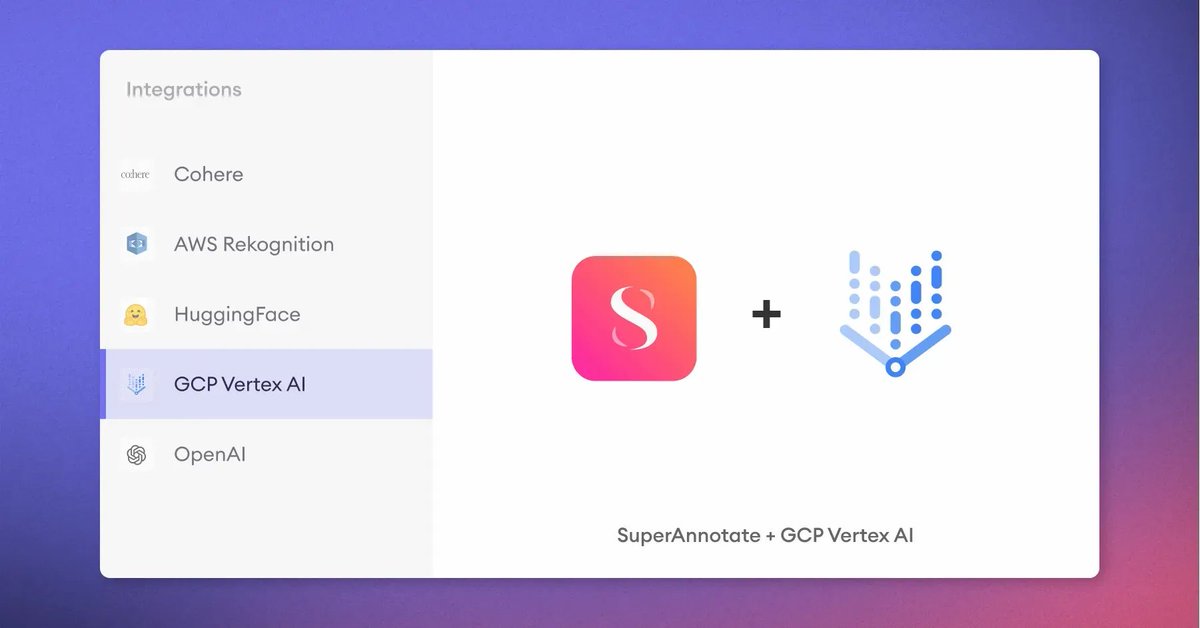 superannotate's tweet image. How to use Google&apos;s #VertexAI to train an #objecttracking model and integrate it with the #SuperAnnotate platform? Check out the details in our #GitHub tutorials: github.com/superannotatea…   
#integrations #trainingdata #superdata #dataanotation #datamanagement
