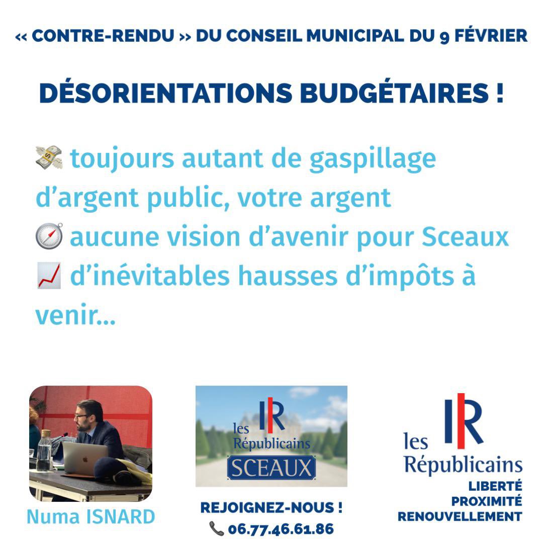 Non la majorité municipale de Sceaux ne mène pas une politique budgétaire de droite. Je m’opposerai à toutes nouvelles hausses d’impôts !