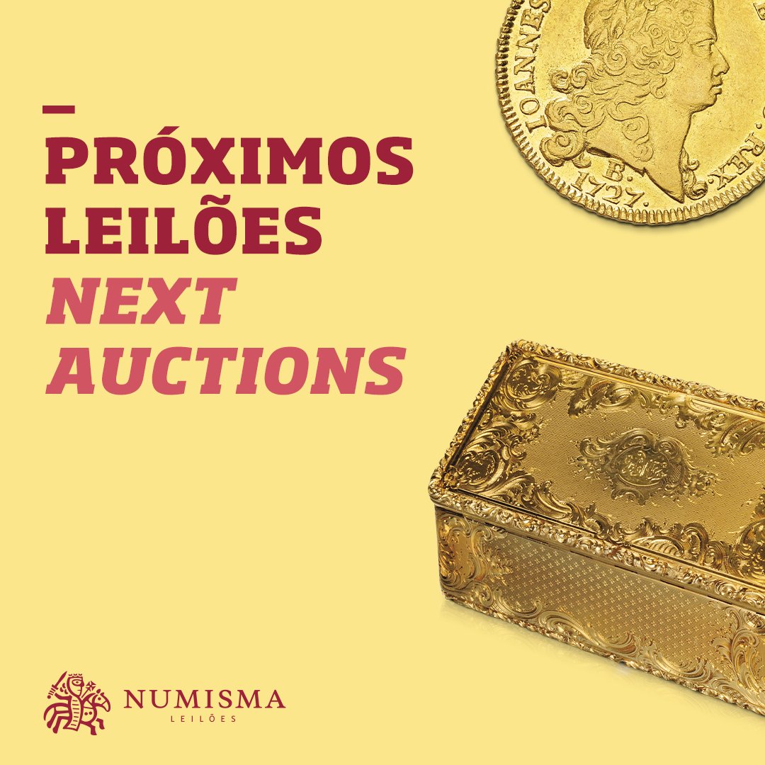 NumismaLeiloes's tweet photo. Próximos Leilões / Next Auctions
Contacte-nos / contact us
info@numisma.pt
#numisma #numismaleiloes #numismatica #leilao #ouro #moedasraras #auction #gold #numismatics #goldcoins #rarecoins https://t.co/HyoGDCWBH6