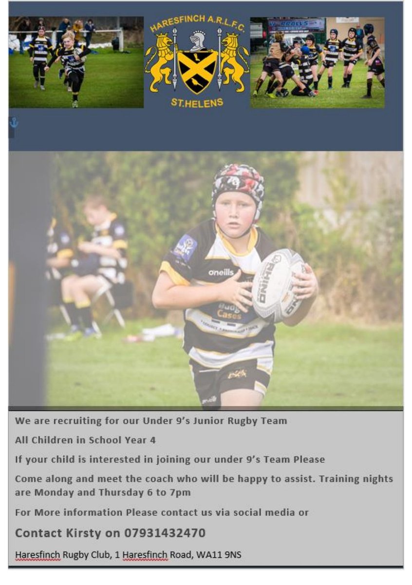 We are still recruiting children from Year 4 for our new Under 9s team ahead of the season starting in March, come and join us at training or contact us for more information.