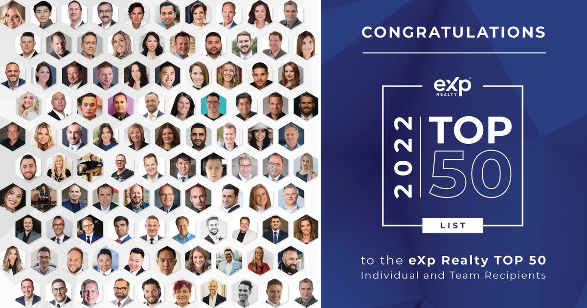 eXpRealty's tweet photo. Congratulations to our top 50 individual agents and teams who made the inaugural @exprealtycanada Top 50 lists!
To see who made the list, visit https://t.co/8wTbPoW7pb.
#eXpProud #OneeXp #eXpTop50 #eXpRealtyCanada https://t.co/002UBWpuUq