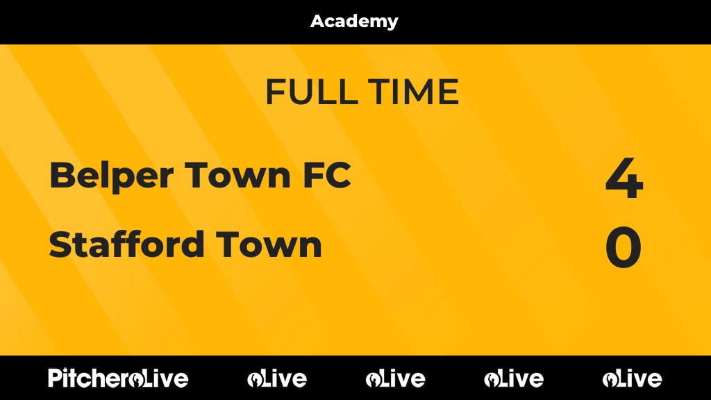 BelperTownFC's tweet photo. FULL TIME: Belper Town FC 4 - 0 Stafford Town
#BELSTA #Pitchero
https://t.co/pCK9tIcZmB https://t.co/MsJmJMeuTW