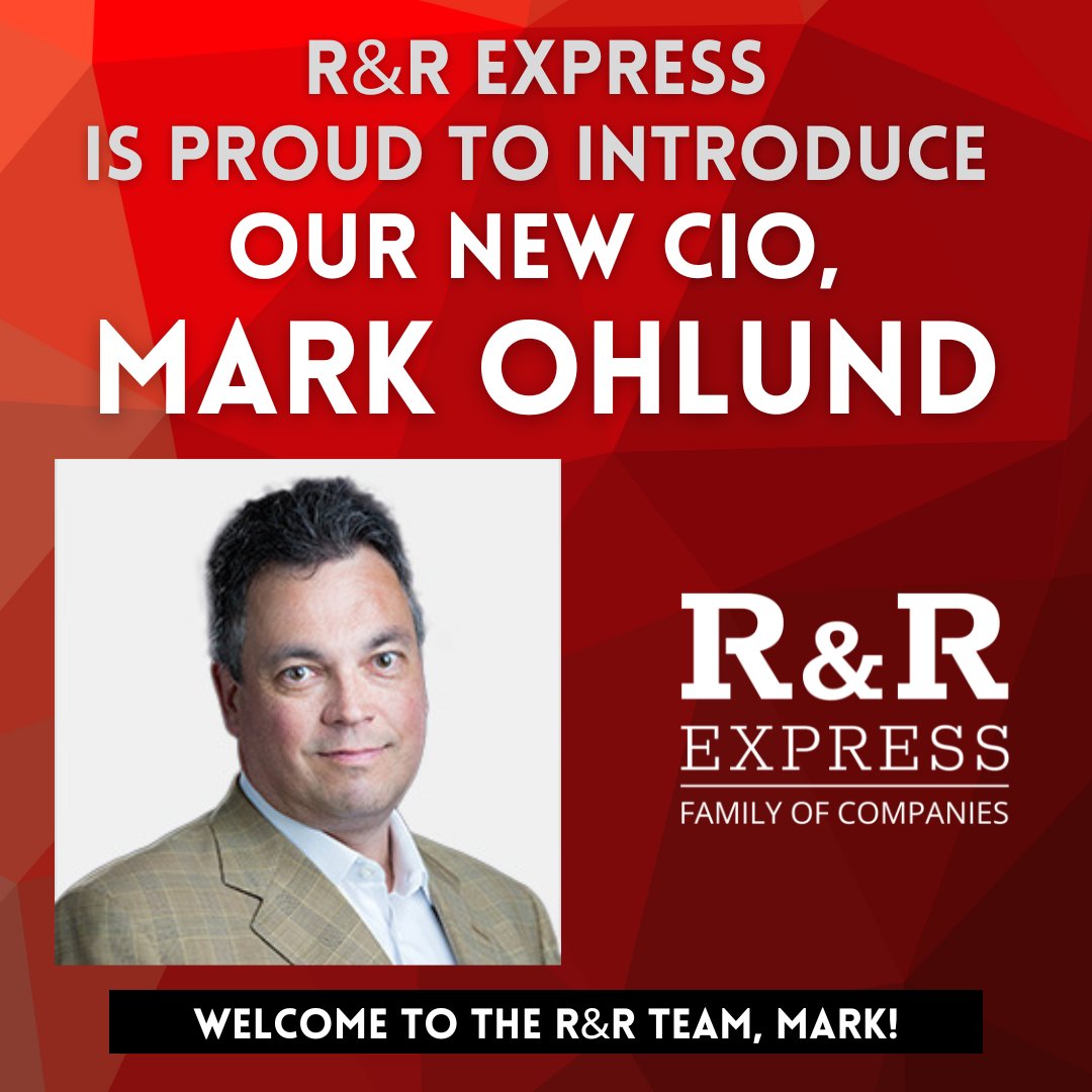 RandRExpress's tweet photo. R&amp;R Express is proud to announce the hiring of their new Chief Information Officer, Mark Ohlund. #cio #rrexp #rrexpress #markohlund #technologybasedsolutions #logisticstechnology https://t.co/Vvb8onxhuw