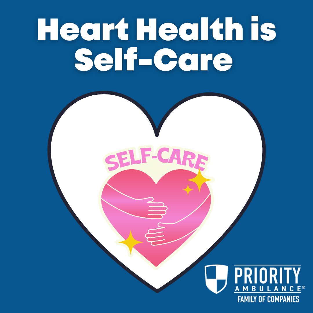 PriorityAmb's tweet image. Self-care helps keep your blood pressure in the healthy range and reduces your risk of heart disease.

February is American Heart Month. Learn some self-care tips for a healthy heart by visiting:
nhlbi.nih.gov/resources/self….