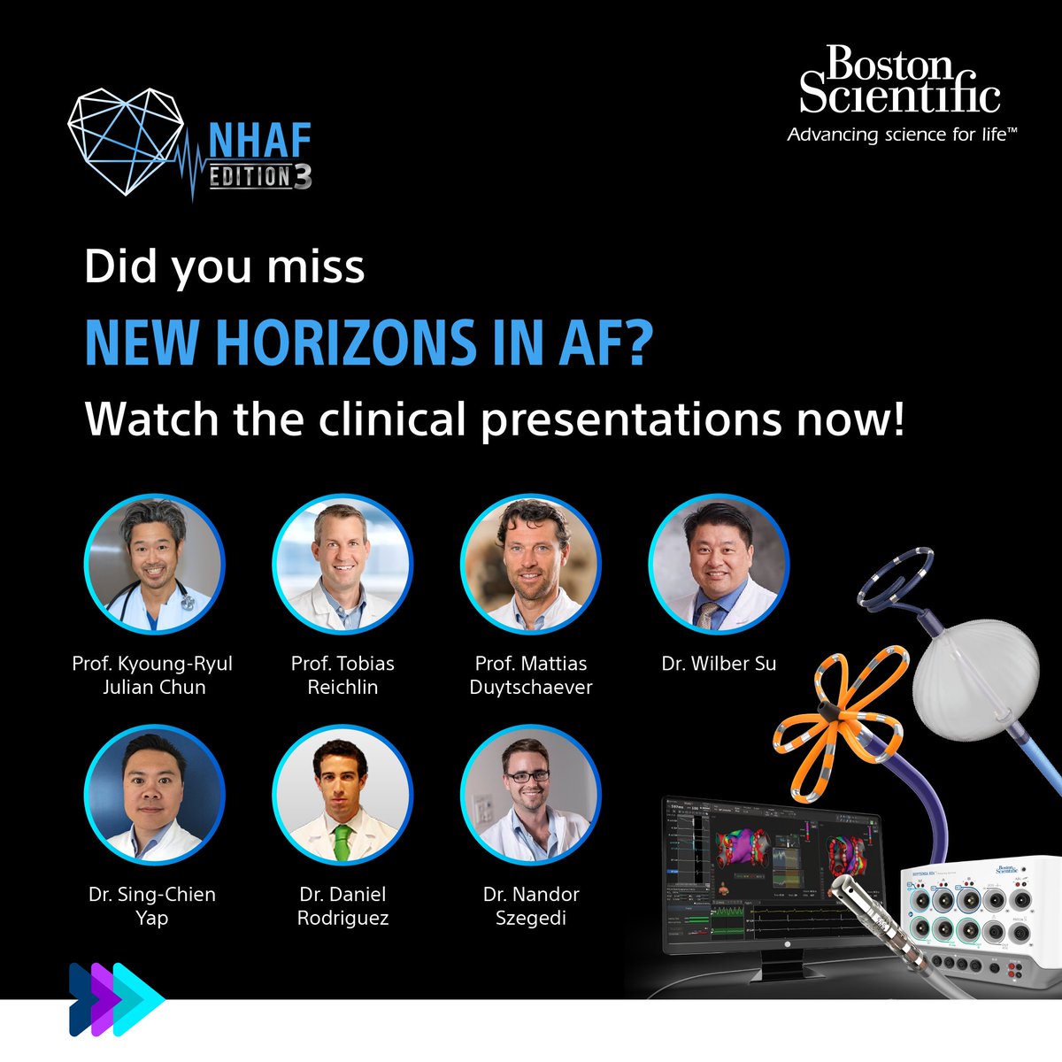 ArrhythmiaAcademy (@arrhythmia_a) on Twitter photo 📢Catch up on New Horizons in #AF!
Watch experts explore FARAPULSE™ PFA, including:
⭐️Lessons Learned from the Last 12 Months
⭐️Real-world Experience and Longer-Term Outcomes
and more.
Watch now➡️ ow.ly/C6cB50MREj8
#MedEd
<a href="/jongichun/">Julian Chun</a> <a href="/TobiasReichlin/">Tobias Reichlin</a> <a href="/su_wilber/">Wilber Su</a> <a href="/SCYap77/">Sing-Chien Yap</a> 📢Catch up on New Horizons in #AF!
Watch experts explore FARAPULSE™ PFA, including:
⭐️Lessons Learned from the Last 12 Months
⭐️Real-world Experience and Longer-Term Outcomes
and more.
Watch now➡️ ow.ly/C6cB50MREj8
#MedEd
<a href="/jongichun/">Julian Chun</a> <a href="/TobiasReichlin/">Tobias Reichlin</a> <a href="/su_wilber/">Wilber Su</a> <a href="/SCYap77/">Sing-Chien Yap</a>