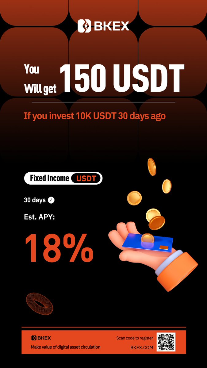 BKEXGlobal's tweet photo. 🔥#USDT Fixed Income

If you invest 10K #USDT 30 days ago

Link: https://t.co/VSLmth7e3z https://t.co/KoQ06IvjeG