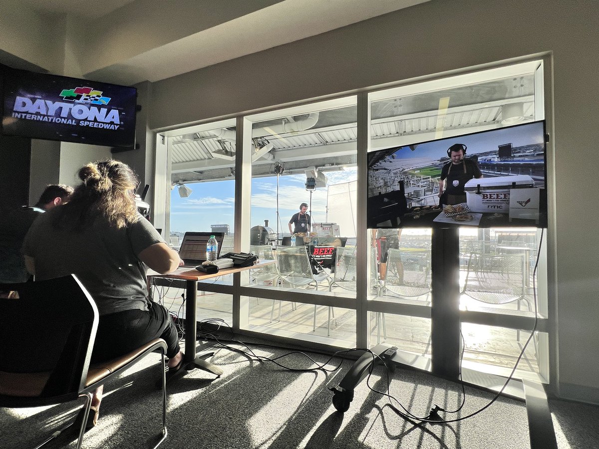 It’s go time with <a href="/chefclark/">chefryanclark</a> live from <a href="/DAYTONA/">Daytona International Speedway</a>! #Beef300 <a href="/Beef/">Beef. It's What's For Dinner.</a> <a href="/RTICCoolers/">RTIC Outdoors</a> <a href="/PitBossGrills/">Pit Boss Grills</a>