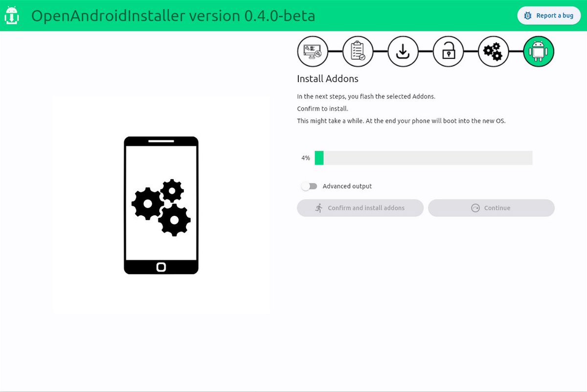 OAInstaller's tweet photo. 📣 Exciting news! The first beta Release of the #OpenAndroidInstaller v0.4.0-beta is here with new features including support for installing addons and download buttons for Google apps, @fdroidorg and #microg. Try it out now!  
https://t.co/t0gWBIVUYQ  #FOSS #lineageos https://t.co/KtA9B42IGp