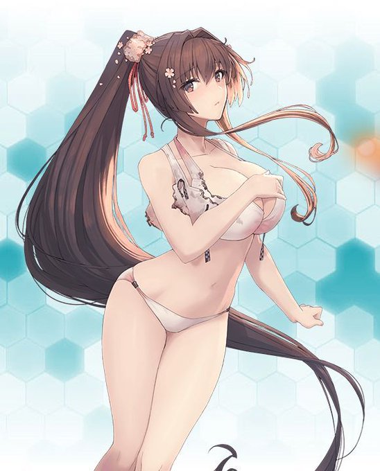 大和さんの爆乳はこの高身長と組み合わせてもこれだけデカく見えるということはあのカブールちゃんや浜風ちゃんのさらに1.5～2倍はあるということ…?デカスギル… 