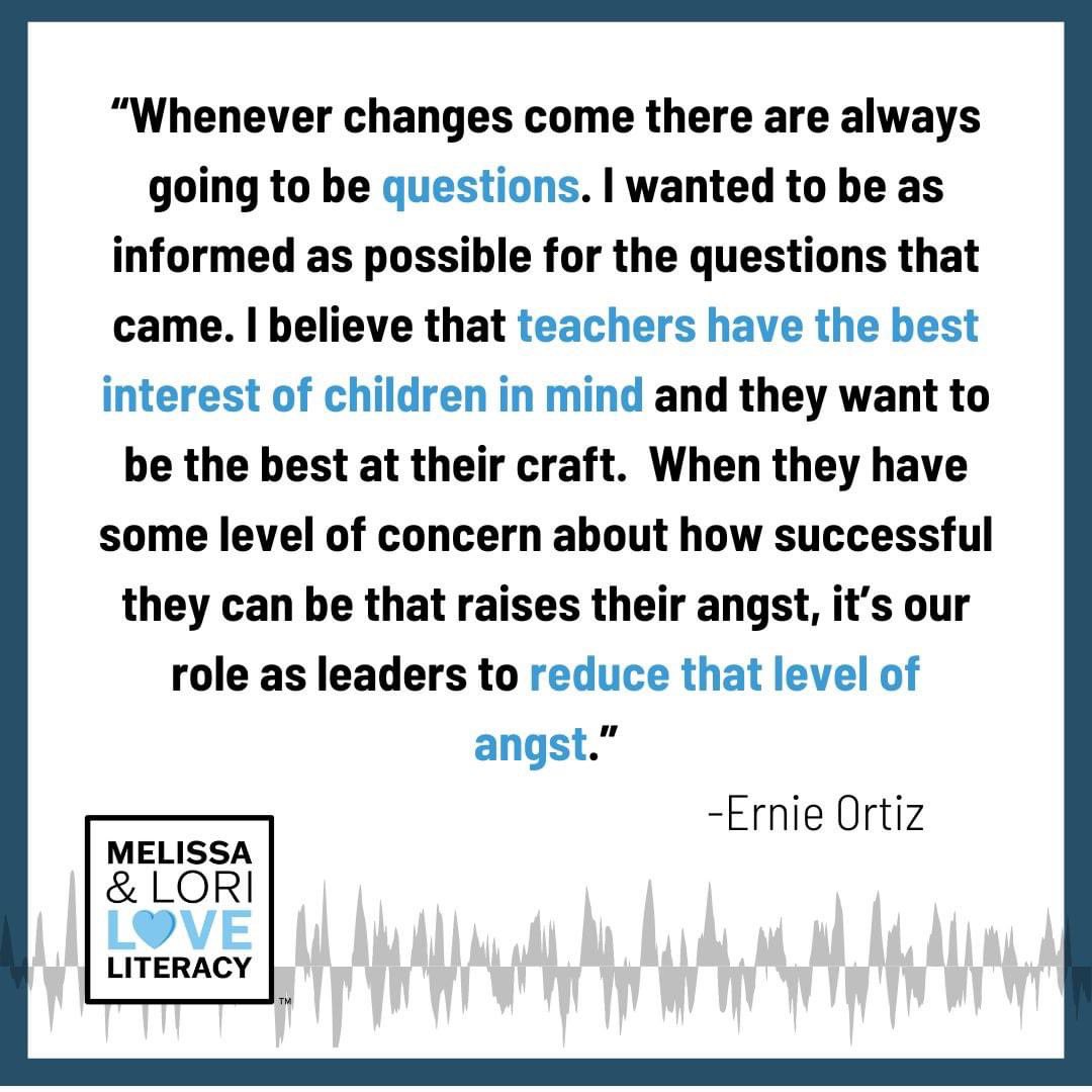 💬“The secret of change is to focus all of your energy not on fighting the old, but on building the new” -Socrates

🎧 Listen to Ernie Ortiz talk about how he helped his teachers through big changes in episode 141: literacypodcast.com/podcast or youtube.com/@literacypodca…