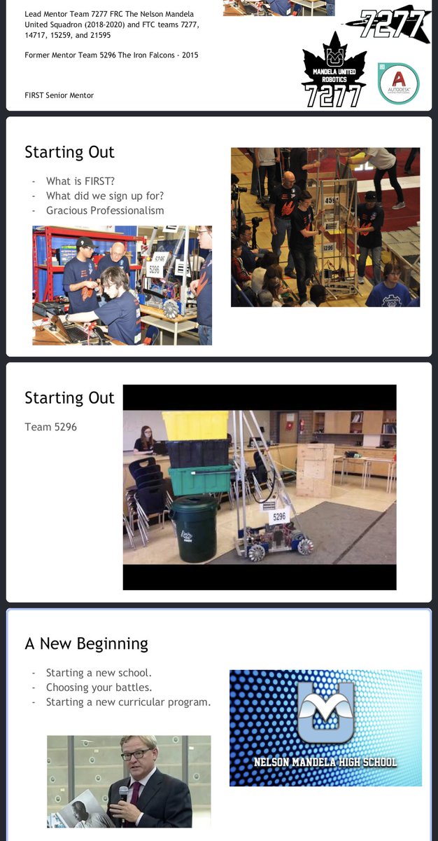 Today at 10:45am on the <a href="/TELUS_Spark/">TELUS Spark Science Centre</a> Inspiration Stage I'll be presenting the story of <a href="/7277MandelaFRC/">7277 Mandela United Squadron</a> in the session Why You Shouldn’t Start a Robotics Team: A Practical Guide to Starting a Robotics Team. Come check it out. <a href="/CCTCA/">CCTCA</a> #cctc2023