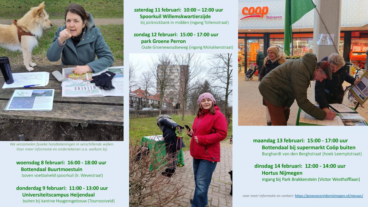 GroenSpoor's tweet photo. Oogst van succesvolle actie in verschillende wijken langs de route: gisteren onze petitie #gavooreengroenecorridor met 1067 handtekeningen aangeboden aan #raad024 #natuurindestad #Nijmegen https://t.co/Alb2l2eqLk