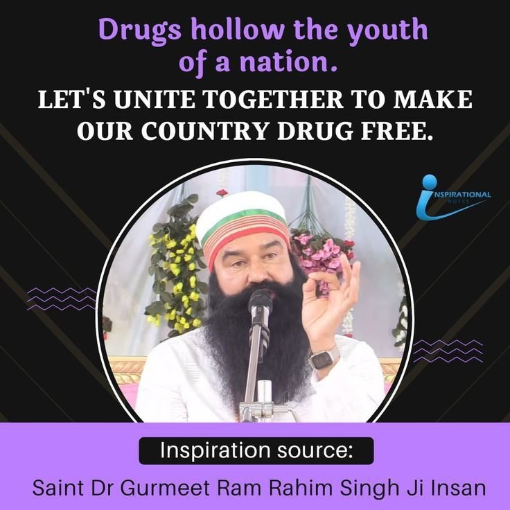 jaggu_benipal77's tweet photo. To eradicate the vice of drug addiction from the nation, Saint Gurmeet Ram Rahim Ji initiated #DepthCampaign &amp; working round the clock for this with His disciples to connect people with God's name. HE impart true method of meditation to them which is panacea for drug deaddiction. https://t.co/AMLTmeHURW