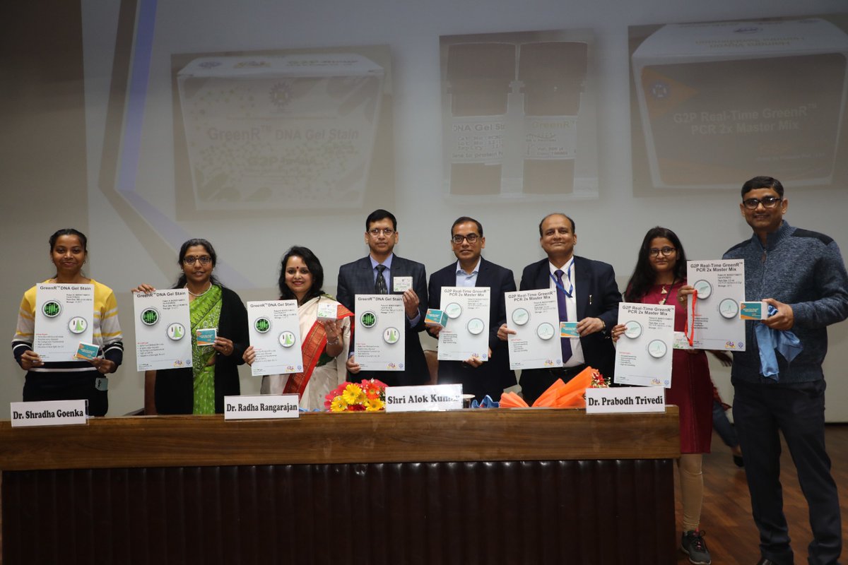 CSIR_CDRI's tweet photo. During #csir_oneweekonelab program @CSIR_CDRI
#Lucknow launched its #Indigenous #DNAGelStain #GreenR™ in the market today with its industry partner #GenetoProtein Pvt. Ltd.
@CSIR_IND @DrJitendraSingh @DrNKalaiselvi @IndiaDST @VigyanPrasar @PIB_India @PibLucknow @CsirSkill https://t.co/sWMZrcjPDu