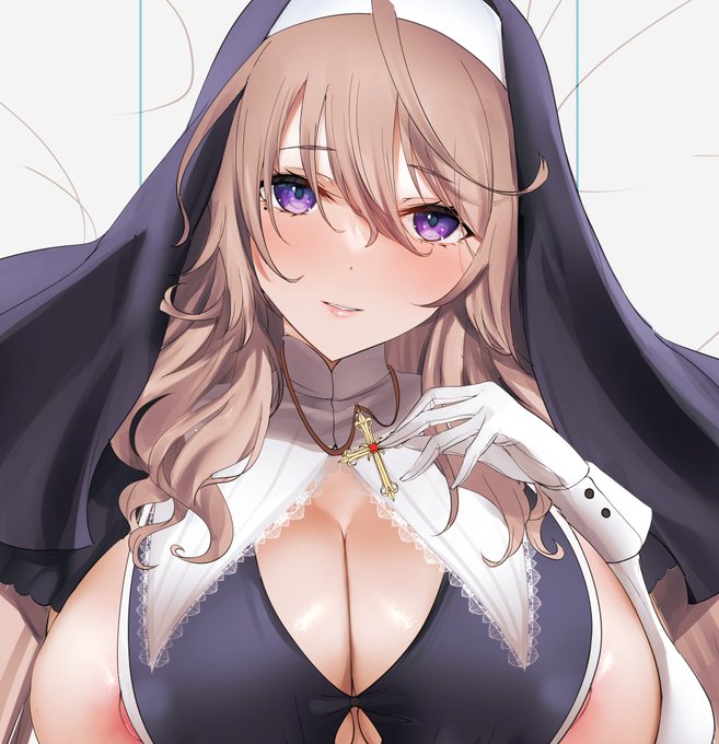 進捗掲載OKとのことなので、抱き枕カバーになる予定のシスターさん。 