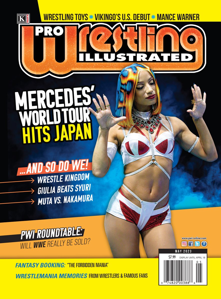 wackelvaney's tweet photo. IT'S HERE! @MercedesVarnado's first solo PWI cover headlines an issue w/ coverage of #wk17, spotlight bouts from @we_are_stardom & @noahglobal. Plus: My #12Questions with @ManceWarner, @TheMattCardona & @OfficialEGO on wrestling toys, and so much more!
➡️ https://t.co/jTgKgc3bE5 https://t.co/5AAcQS9x26