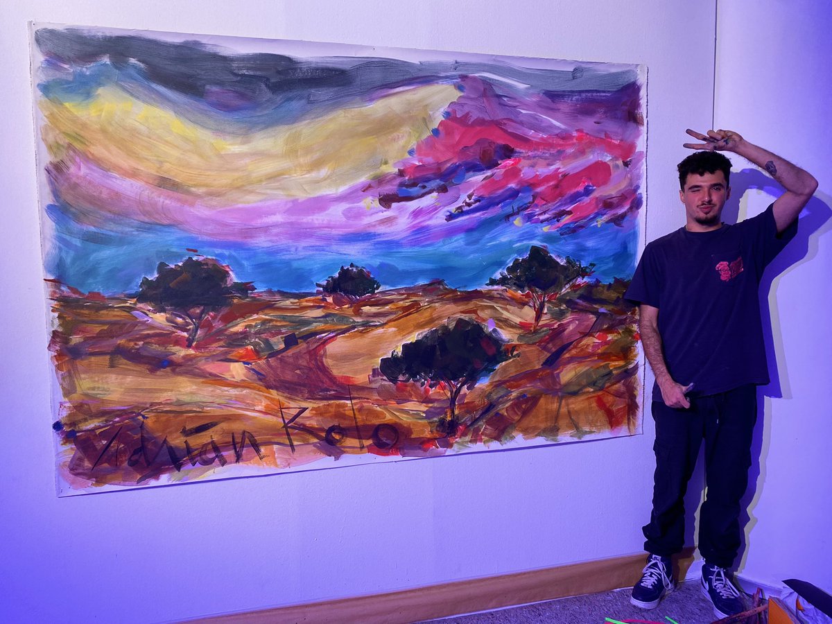 pintura rápida que realicé para una cena en 1 hora y media ❤️