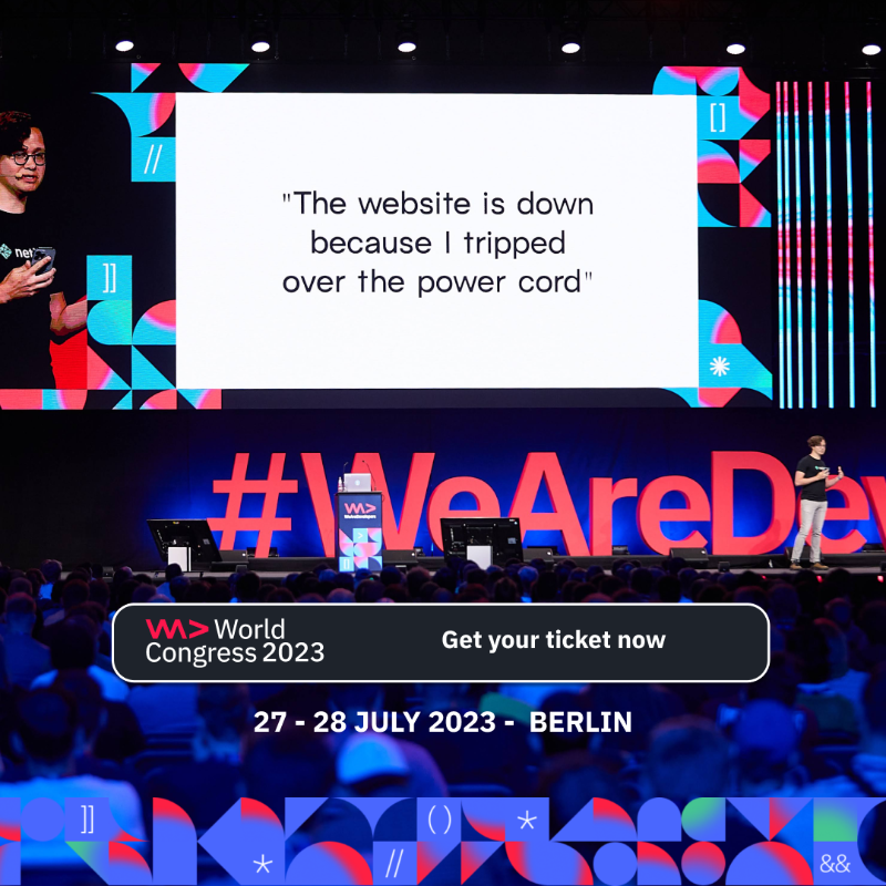 WeAreDevs's tweet photo. Calling all devs - World Congress is back! 🧑‍💻

Join us in Berlin on July 27-28 for two days of learning, networking, &amp; fun, with 10K+ developers, 300 speakers, and dozens of workshops. 

Don't forget to bring your dancing shoes for the amazing afterparty 👉 Grab your tix today.