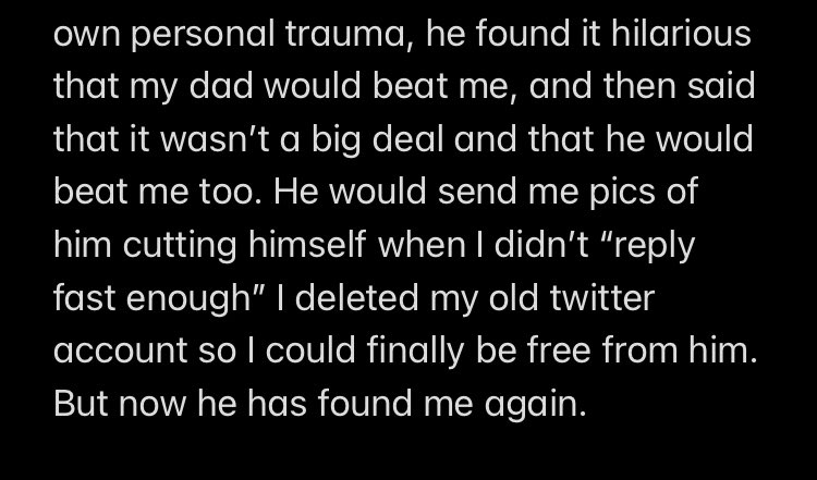 xyaex_'s tweet photo. Tw//for a lot of disturbing stuff

My whole story about #ElliotGindi 
It’s making me sick. I won’t be able to be here anymore if he contacts me again. #Tighnariva #GenshinImapct #Elliott https://t.co/FcCEjooKAC