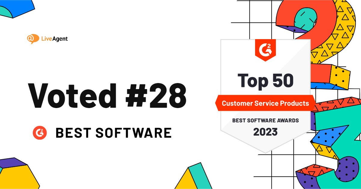 LiveAgent Helpdesk (@liveagent) on Twitter photo 🎉 Exciting news! <a href="/LiveAgent/">LiveAgent Helpdesk</a> has been named the #28 best software in the world for Customer Service Products! 🏆
Thank you to our amazing team and loyal customers for making this possible.
We'll keep working hard to exceed your expectations! 🚀 #GoingForGold 🎉 Exciting news! <a href="/LiveAgent/">LiveAgent Helpdesk</a> has been named the #28 best software in the world for Customer Service Products! 🏆
Thank you to our amazing team and loyal customers for making this possible.
We'll keep working hard to exceed your expectations! 🚀 #GoingForGold
